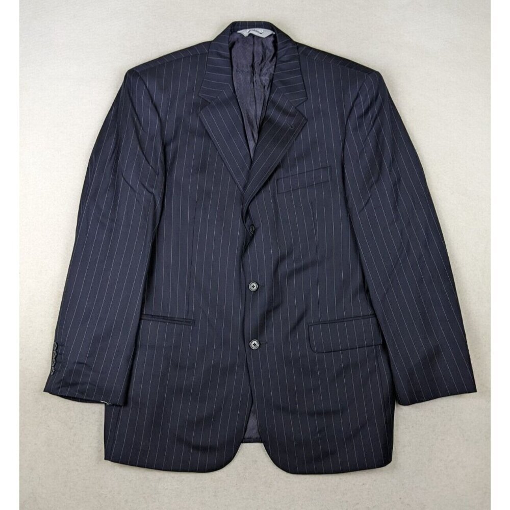 STAFFORD EXECUTIVE - MEN'S BLUE PINSTRIPE BLAZER JACKET SPORT COAT - SIZE 40R - Picture 2 of 12
